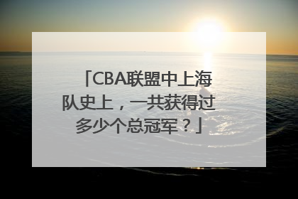CBA联盟中上海队史上，一共获得过多少个总冠军？